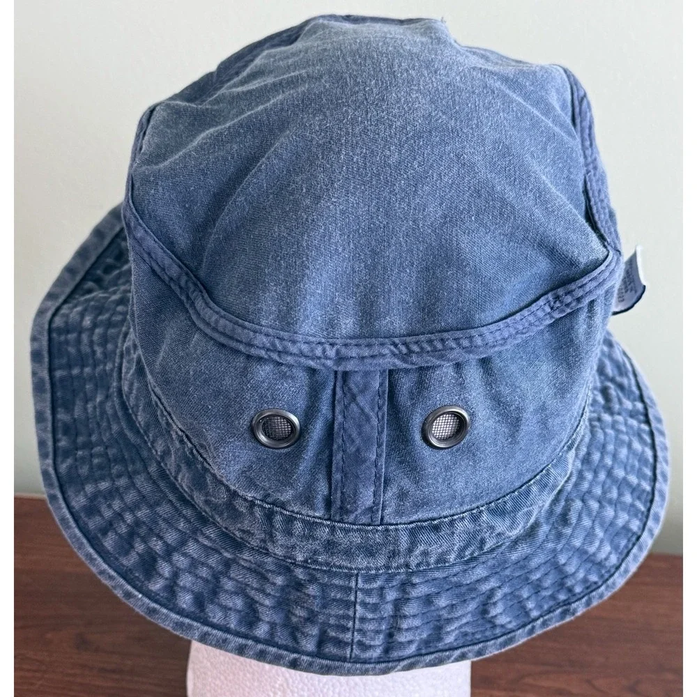 Vintage Old Navy‎ Blue Denim 2000 Bucket Sun Hat Beach Festival Size S/M Y2K